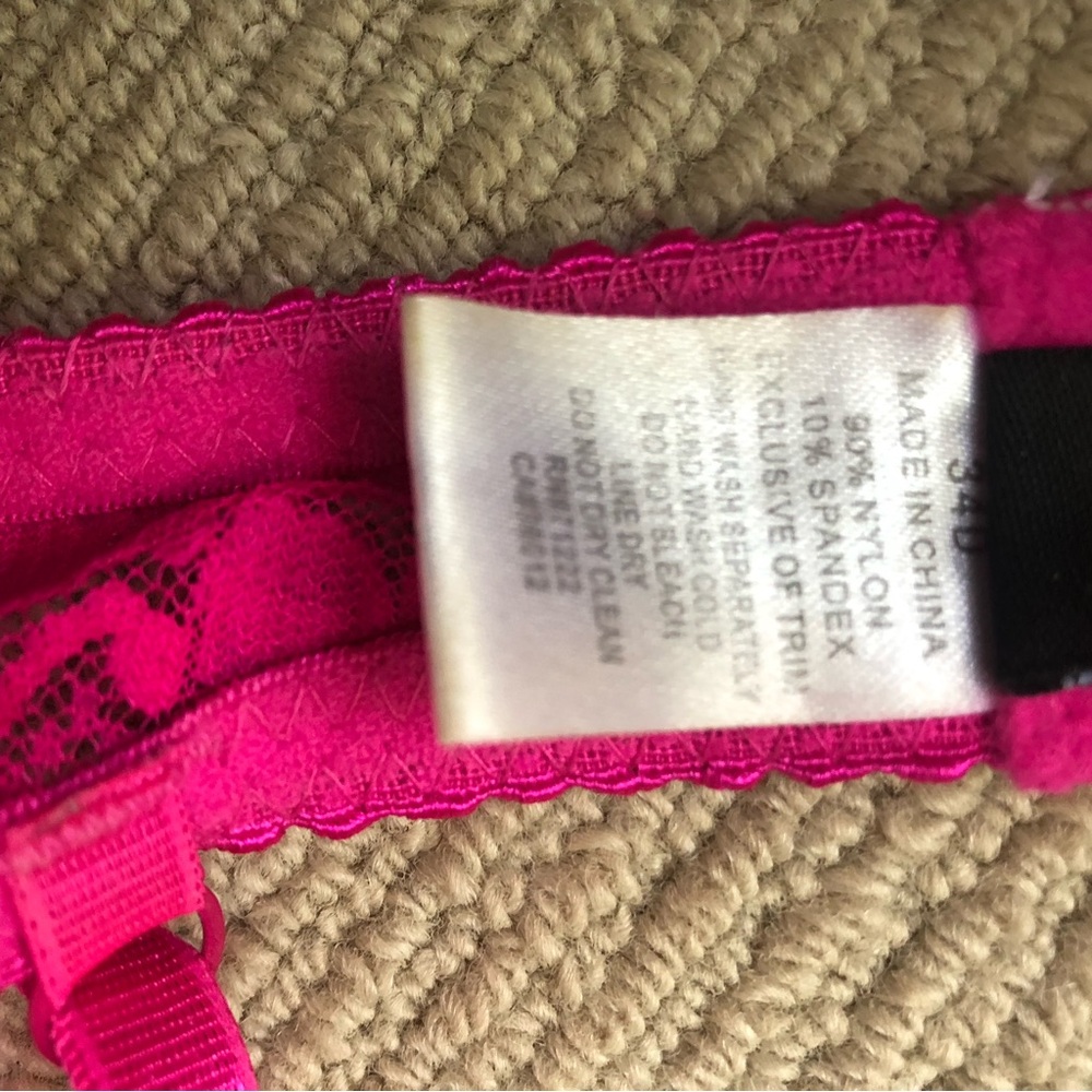 Set of 3 Bras- All 34D - Pink, Navy, and Black - Picture 5 of 16